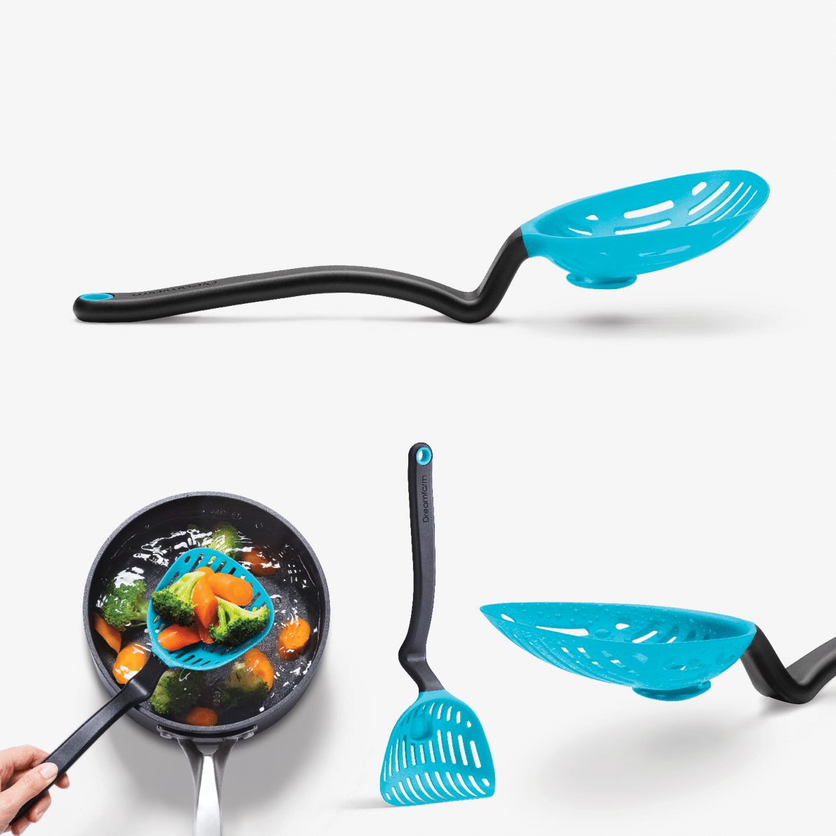 Dreamfarm Lestrain Dripless Sit Up Strainer – Blue