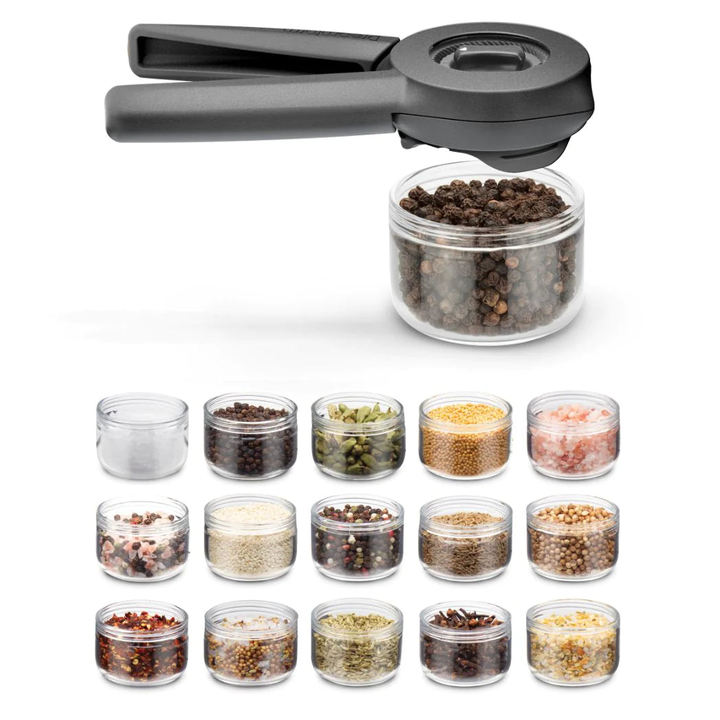 Dreamfarm Ortwo Lite Pepper, Salt & Spice Mill – Black