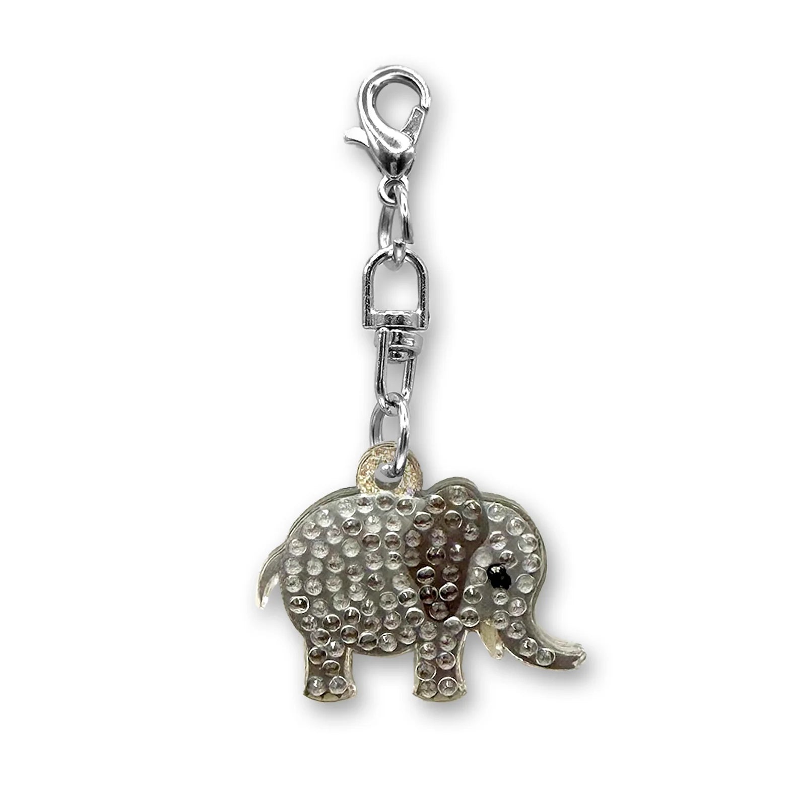 StickerBeans Clip on Sparkling Rhinestone Charms – Elephant