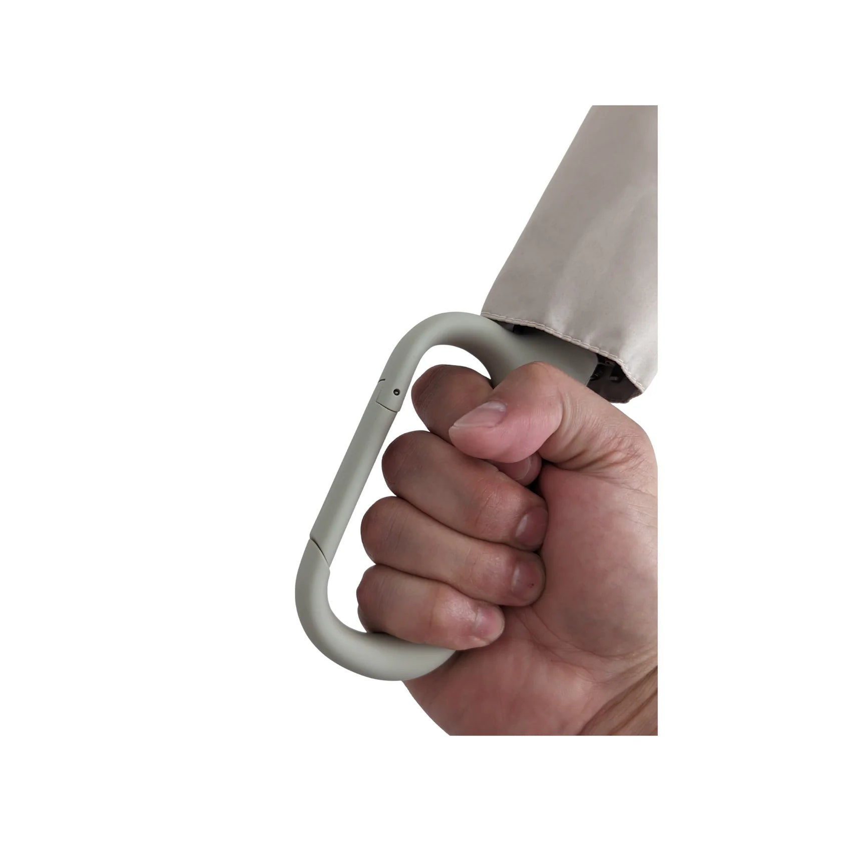 URBN ELEMNTS – Everyday Umbrella with Never-Forget Carabiner Handle – Grey