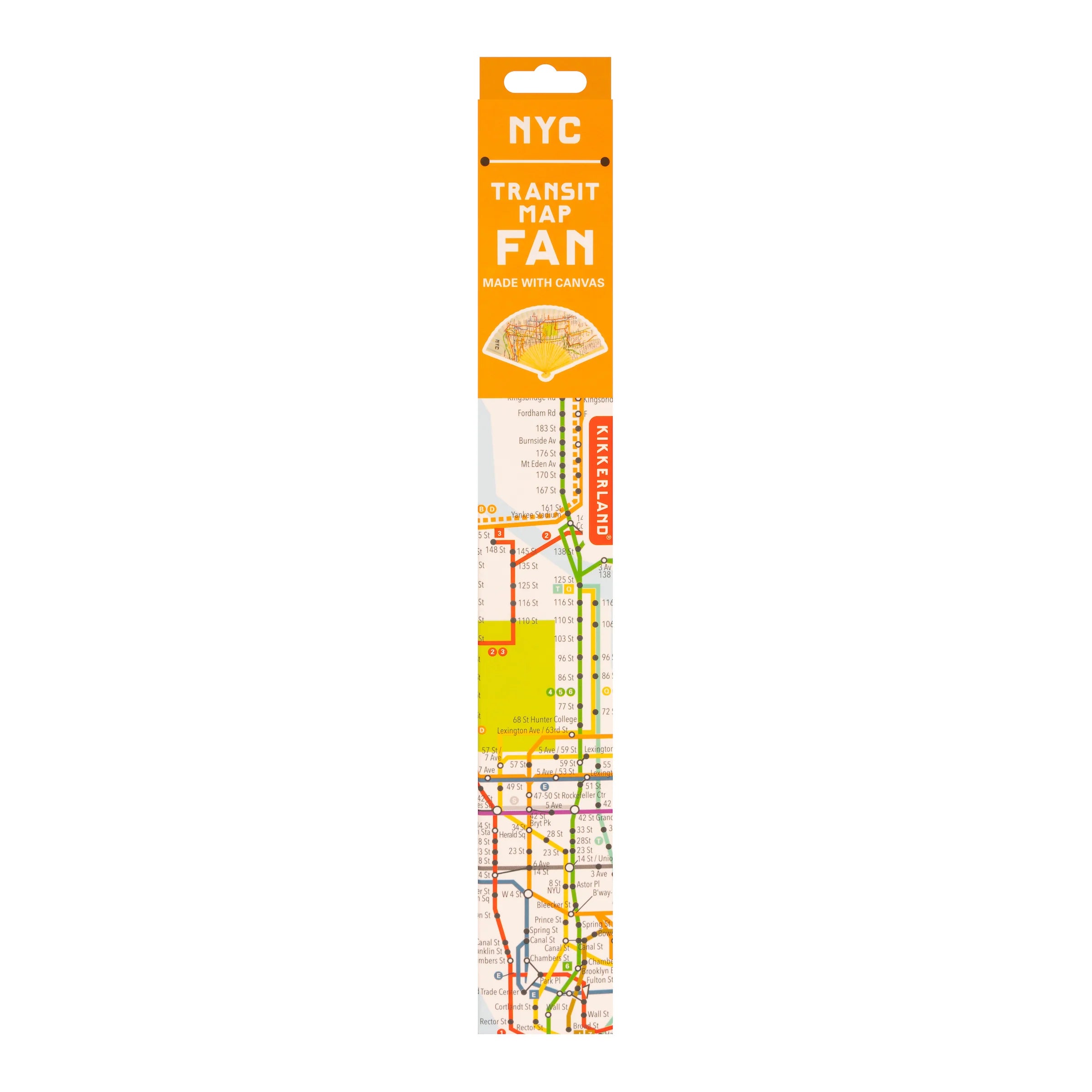 Kikkerland NYC Transit Map Paper Fan