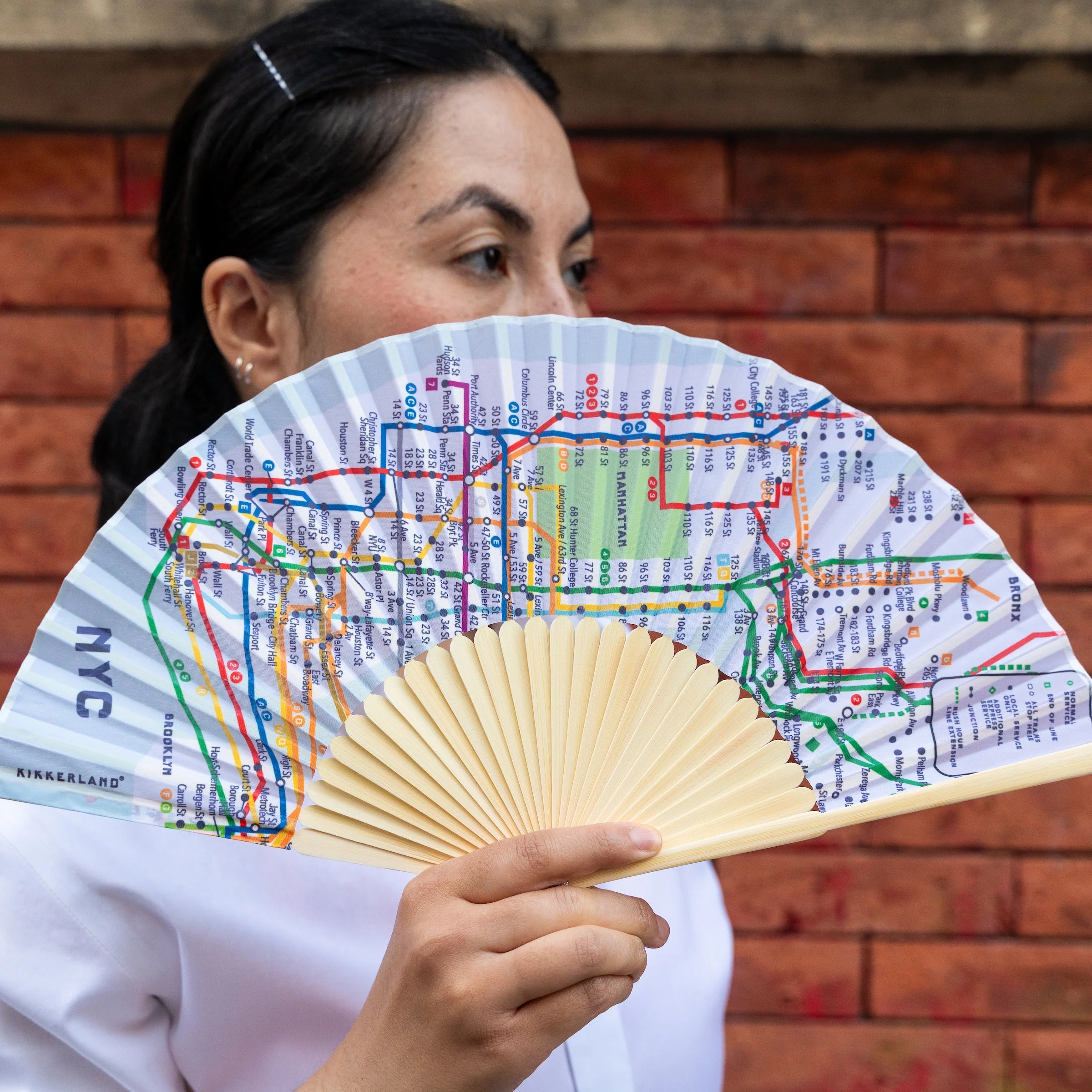 Kikkerland NYC Transit Map Paper Fan