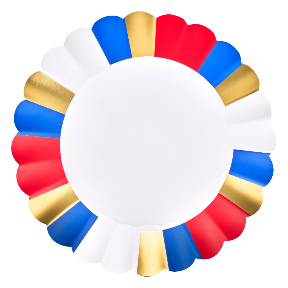 Sophistiplate Wavy Paper Dinner Plates – 8pk – Modern Patriotic