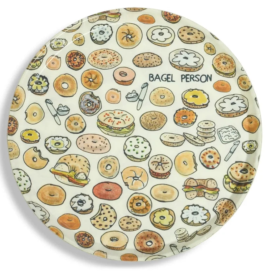 Fishys Eddy Camtray - Round "Bagel Person" Tray – 14"
