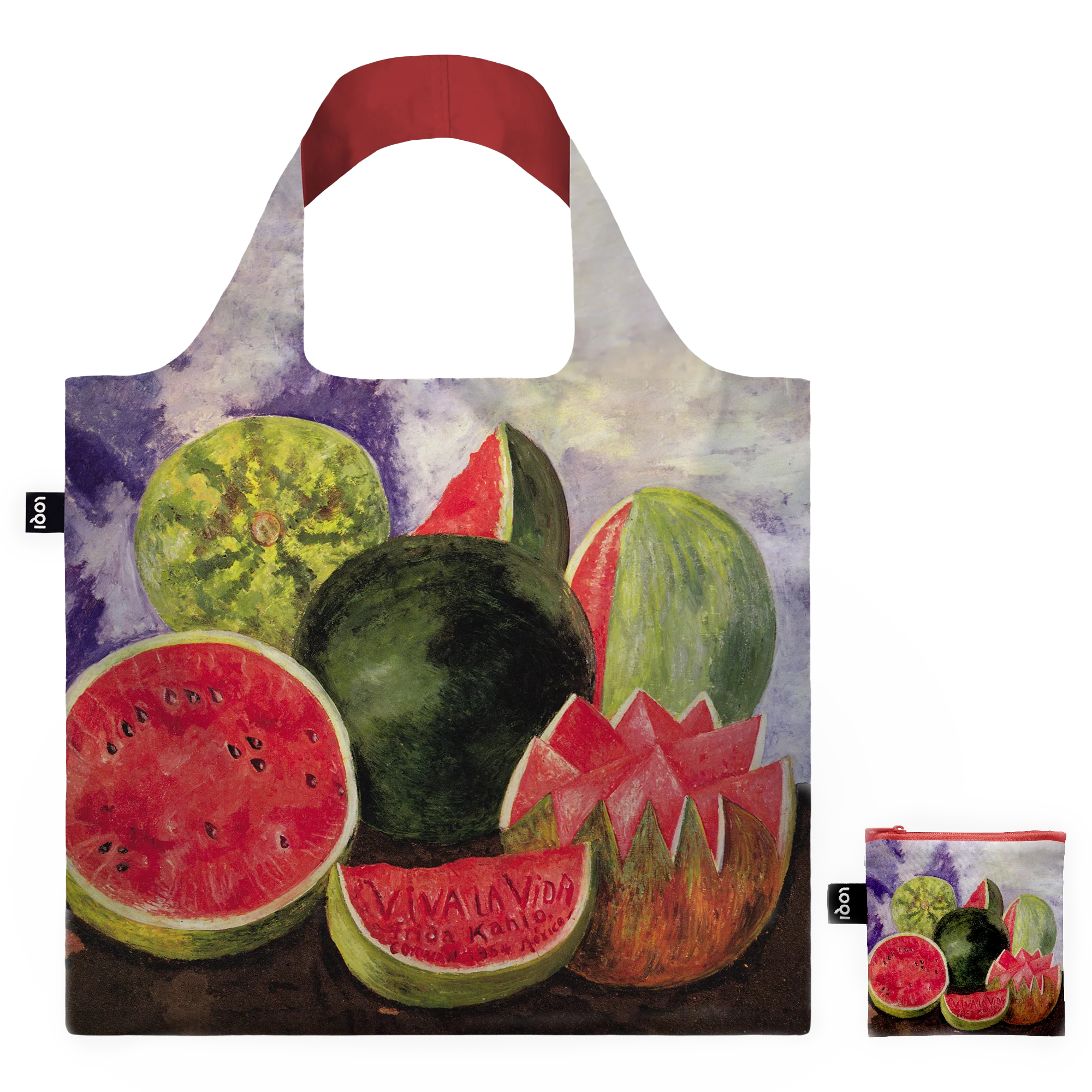 LOQI Reusable Tote Bag – Frida Kahlo – Viva la Vida Watermelons