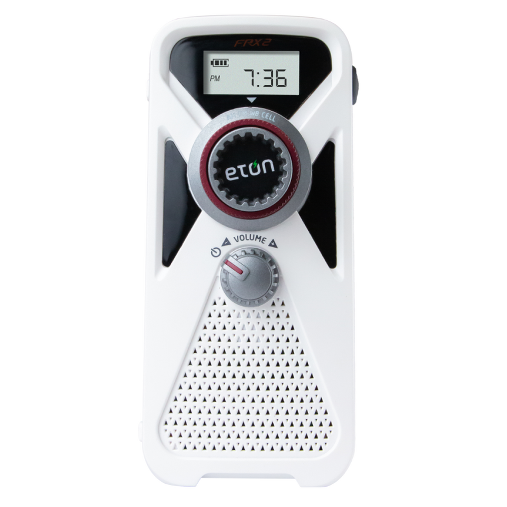 FRX2 Emergency Hand Crank Weather Alert Radio with LED Flashlight + Phone Charger