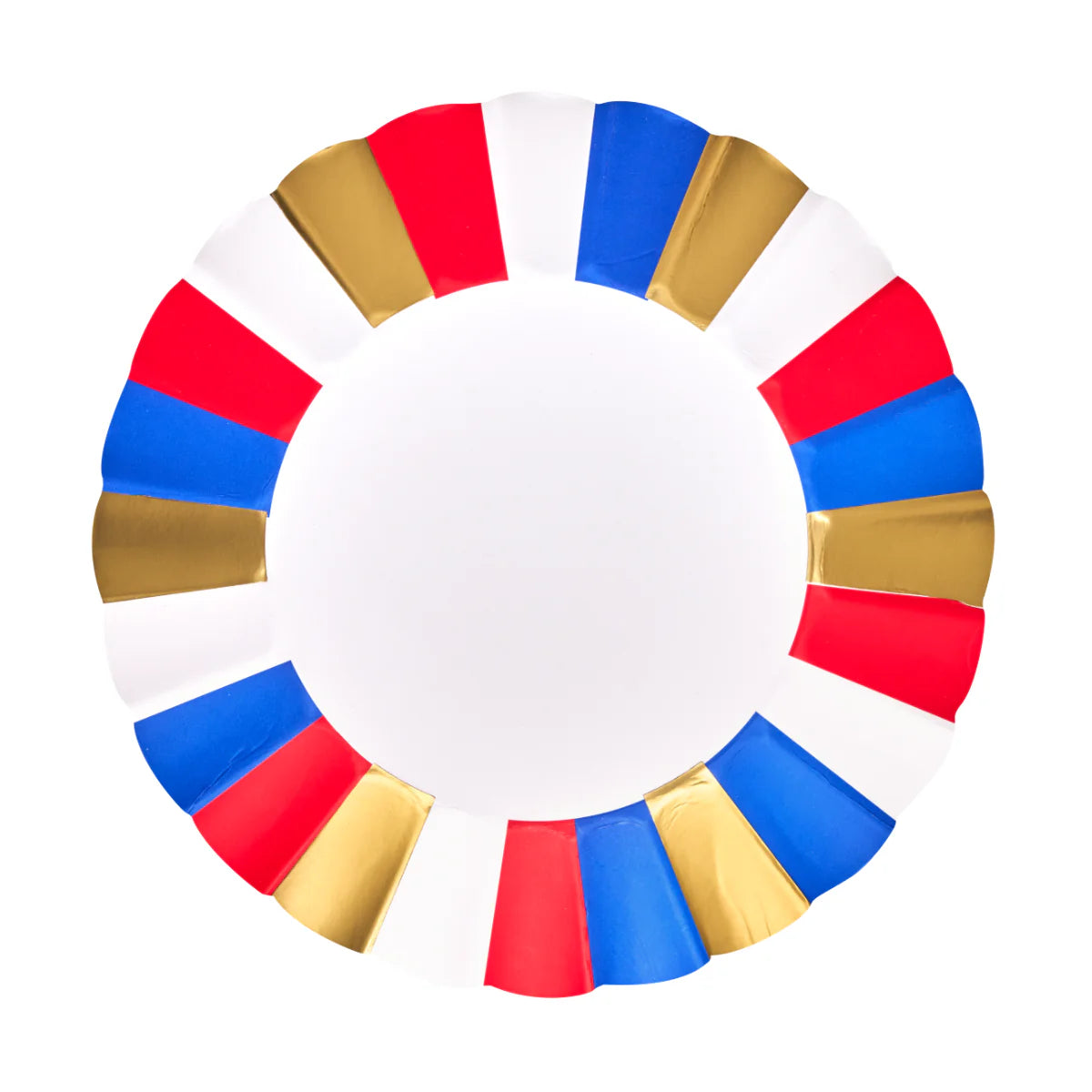 Sophistiplate Wavy Paper Salad & Dessert Plates – 8pk – Modern Patriotic