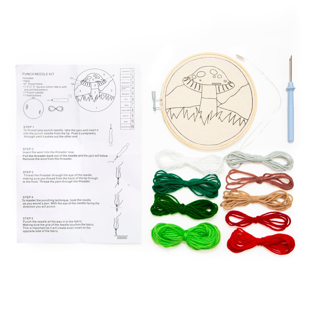 Punch Needle Kit – Mushroom