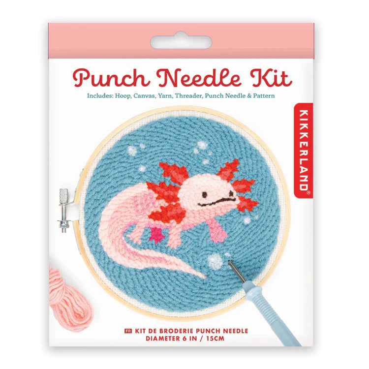 Kikkerland Punch Needle Kit – Axolotl