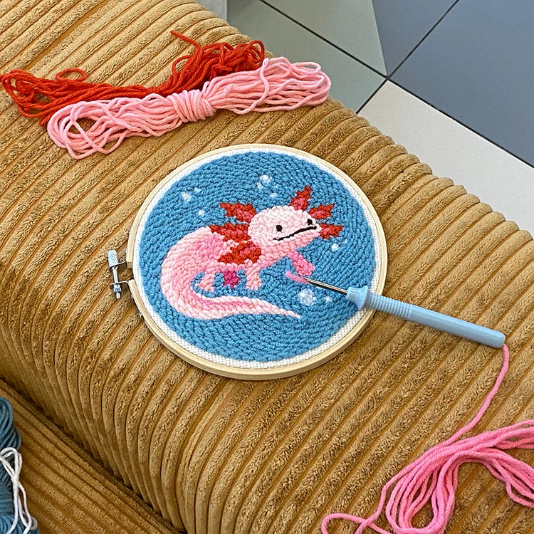 Kikkerland Punch Needle Kit – Axolotl