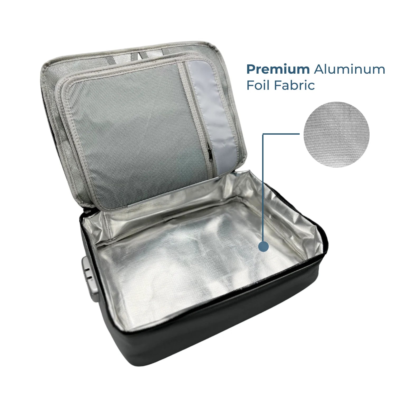 Caja blanda para documentos GETXGO ignífuga y resistente al agua - 10 cm de alto x 38 cm de ancho x 30 cm de profundidad.