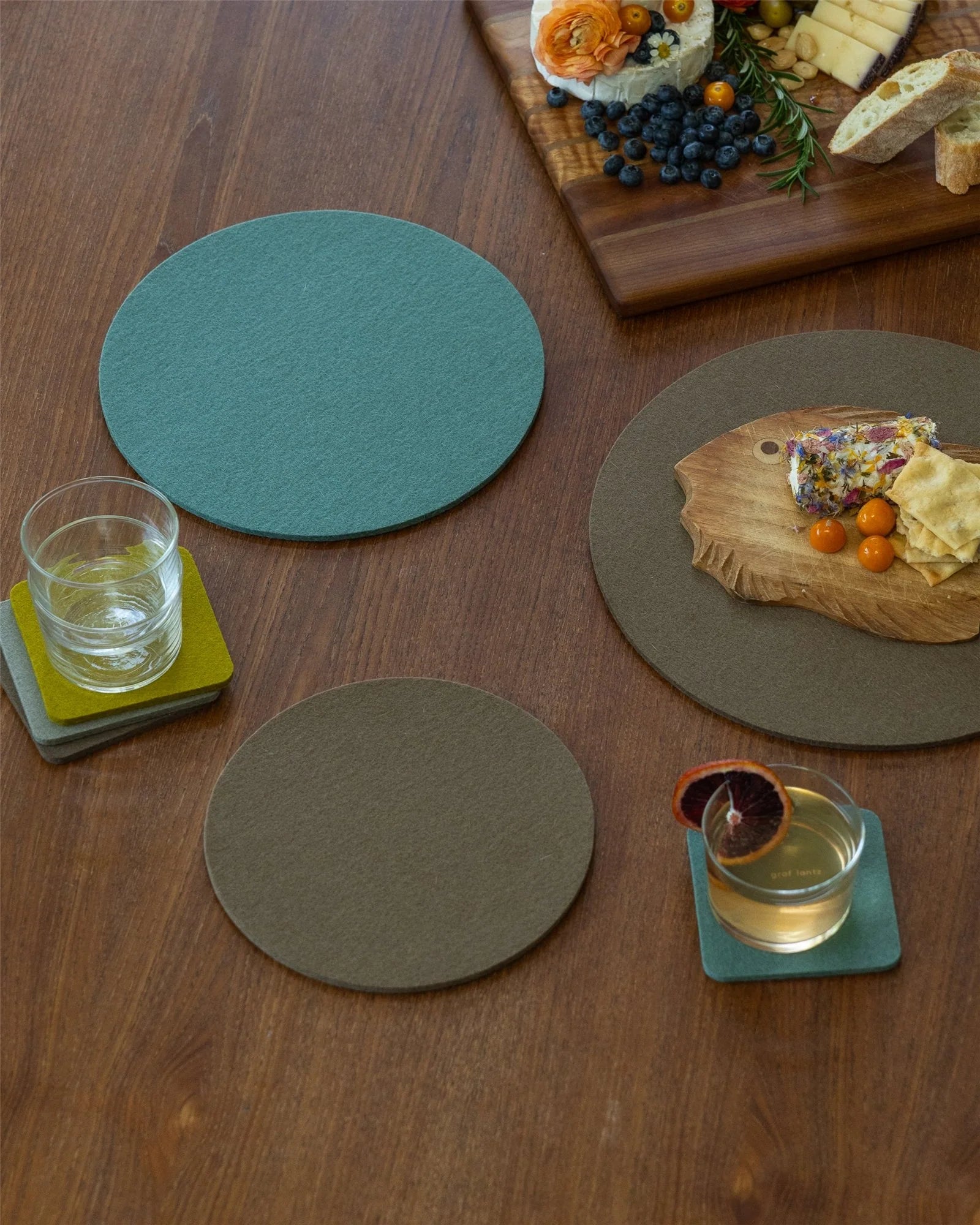 Graf Lantz Felt Round 8" Trivet – Spruce