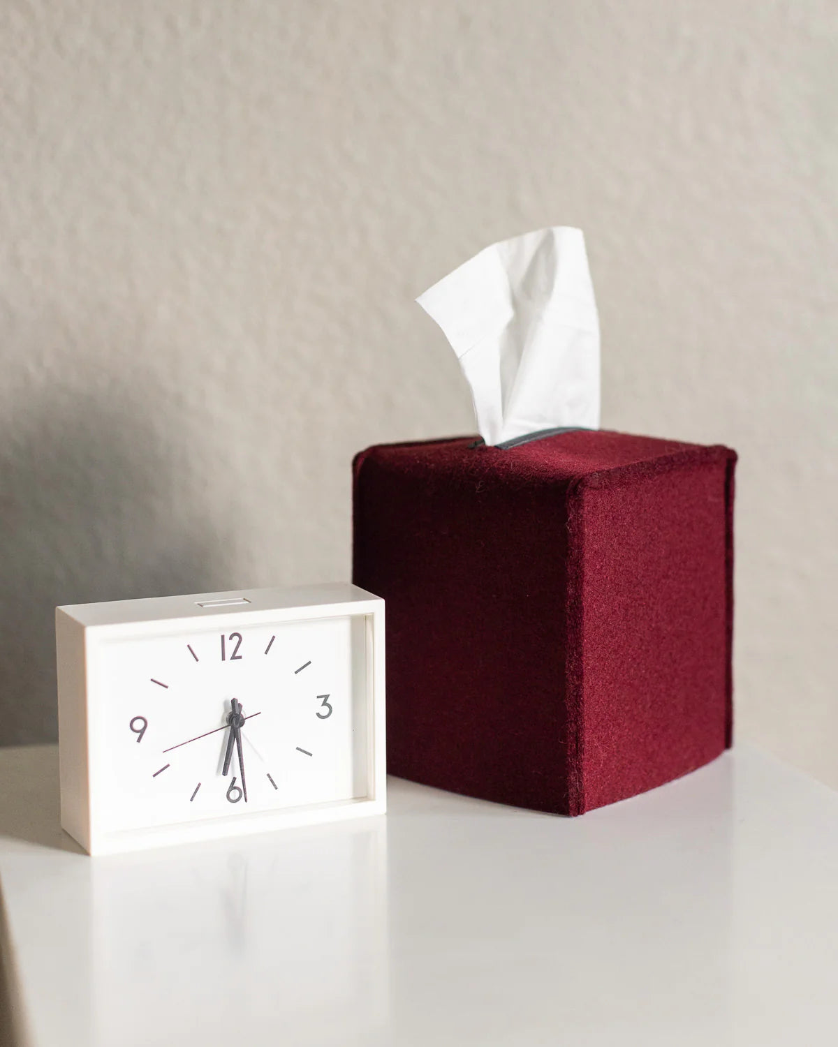 Graf Lantz Small Felt Tissue Box Cover – Burgundy