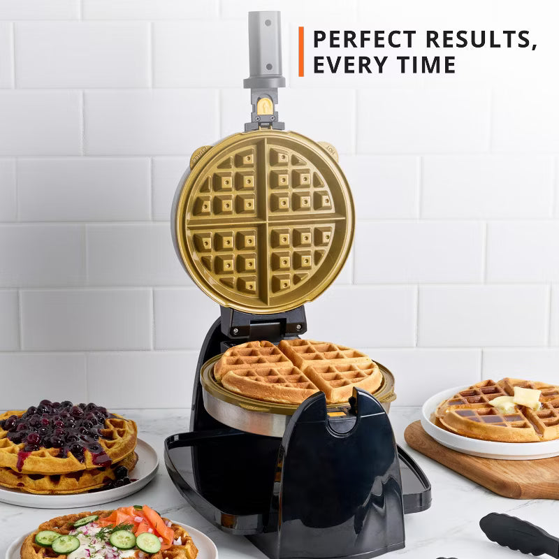 Krups Stainless Steel 180° Flip Rotating Belgian Waffle Maker