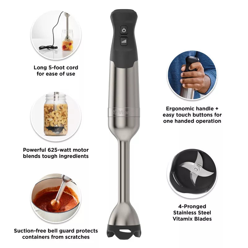 Vitamix 5 Speed Immersion Blender – Stainless & White