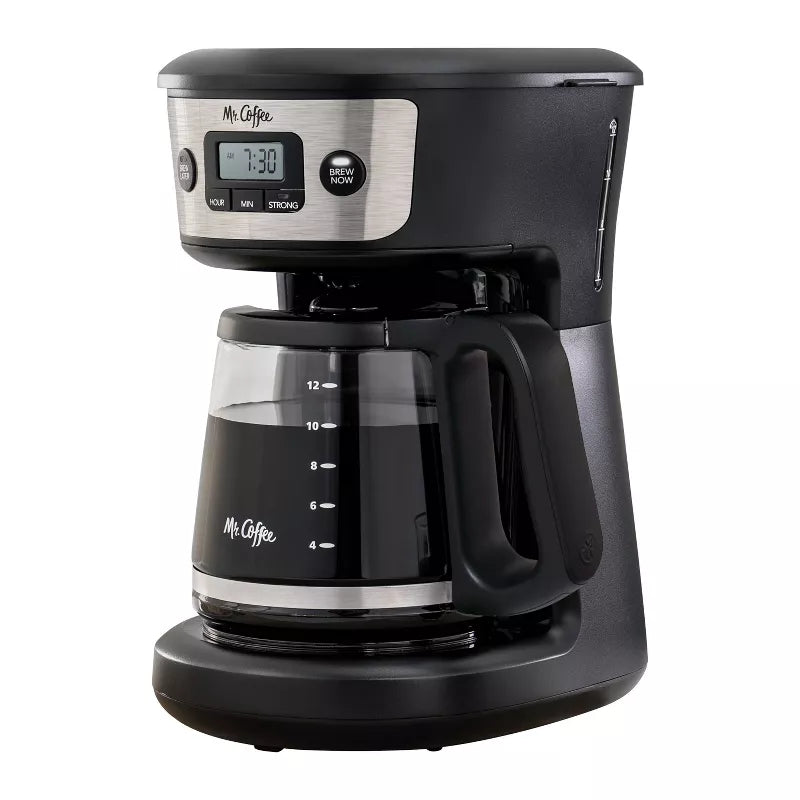 Mr. Coffee Coffee Maker with Auto Pause and Glass Carafe, 12  Cups, Black: Drip Coffeemakers: Home & Kitchen