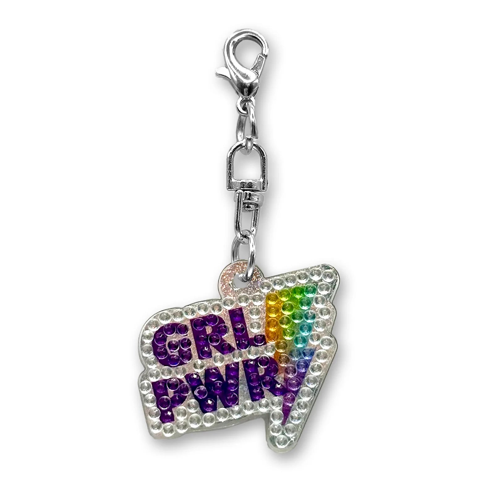 StickerBeans Clip on Sparkling Rhinestone Charms – Girl Power