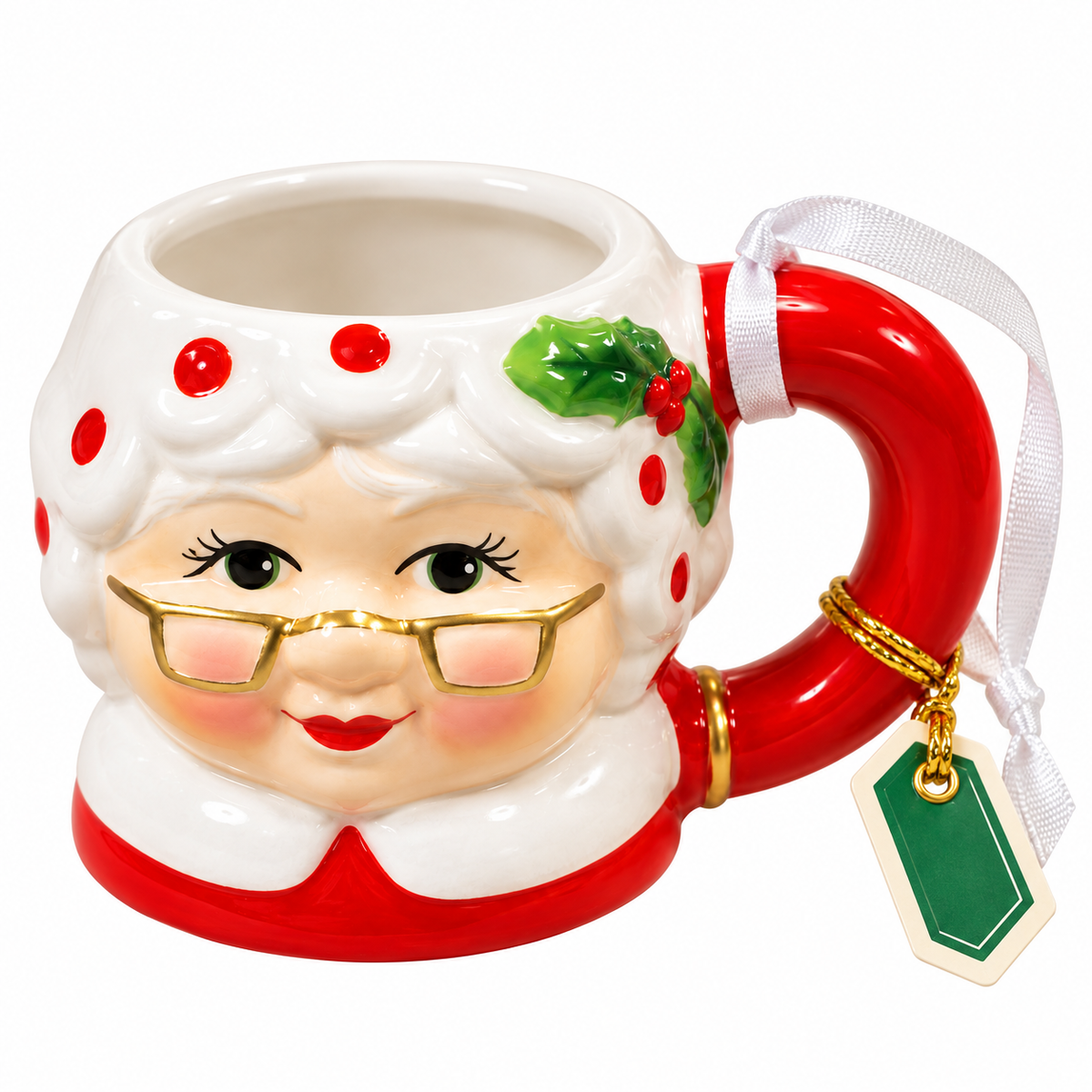 Mr. Christmas Ceramic Mini Christmas Mug Ornament – 1.5" – Assorted – Each Sold Separately