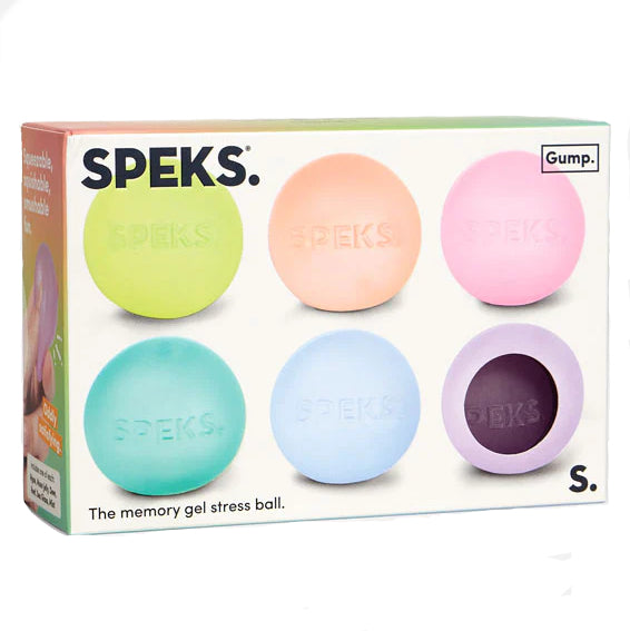 Speks Gump Memory Gel Stress Ball – Mini Set of 6