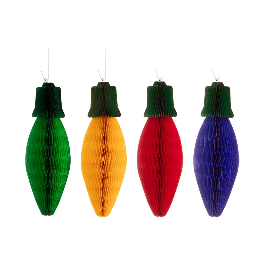 Hester & Cook Honeycomb Christmas Lights – Set of 4