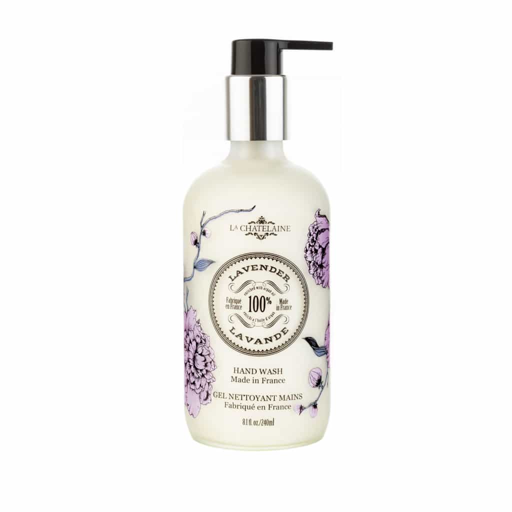La Chatelaine Sulfate Free Glass Vessel Nourishing Shea Hand Lotion – 8oz. – Lavender