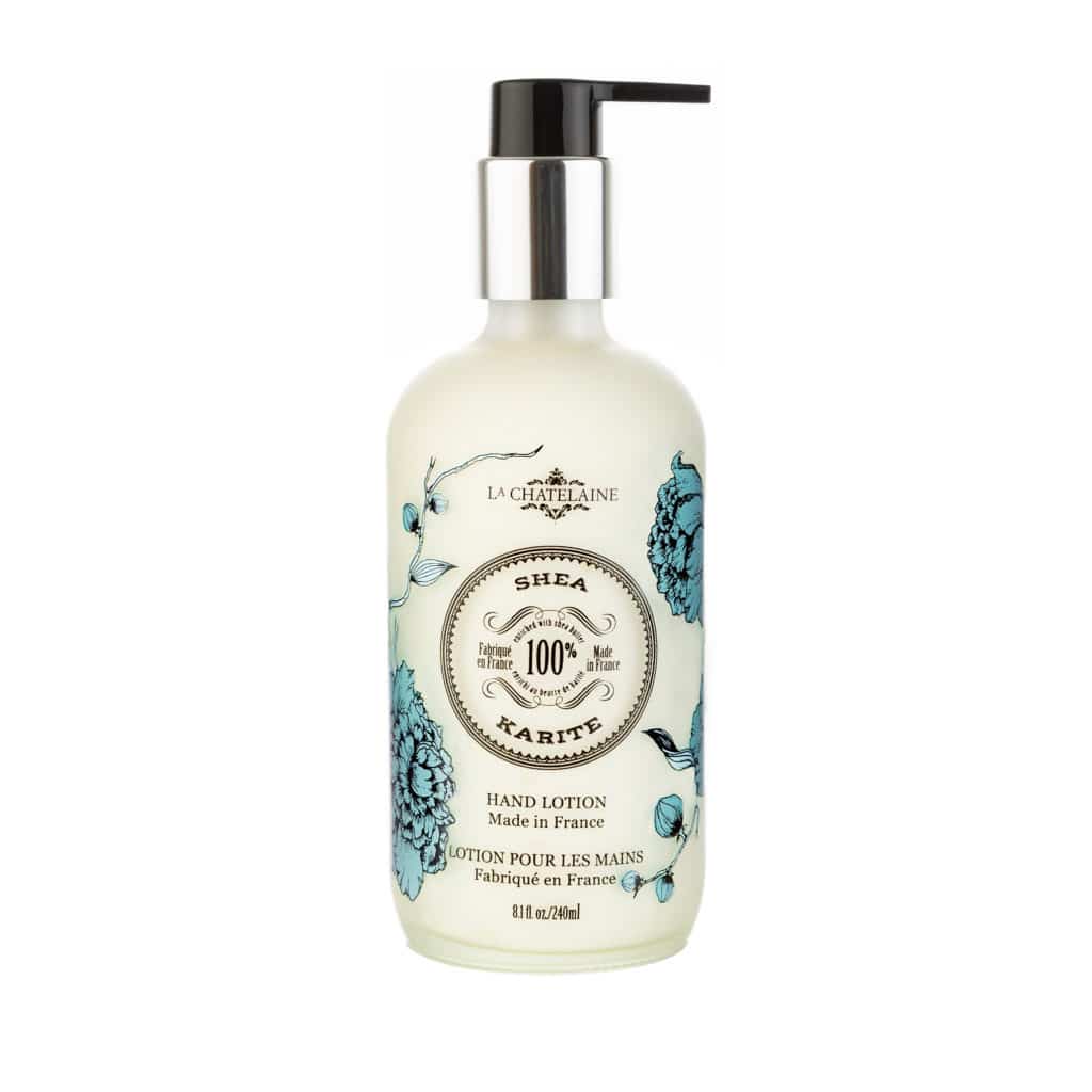La Chatelaine Sulfate Free Glass Vessel Nourishing Shea Hand Lotion – 8oz. – Shea