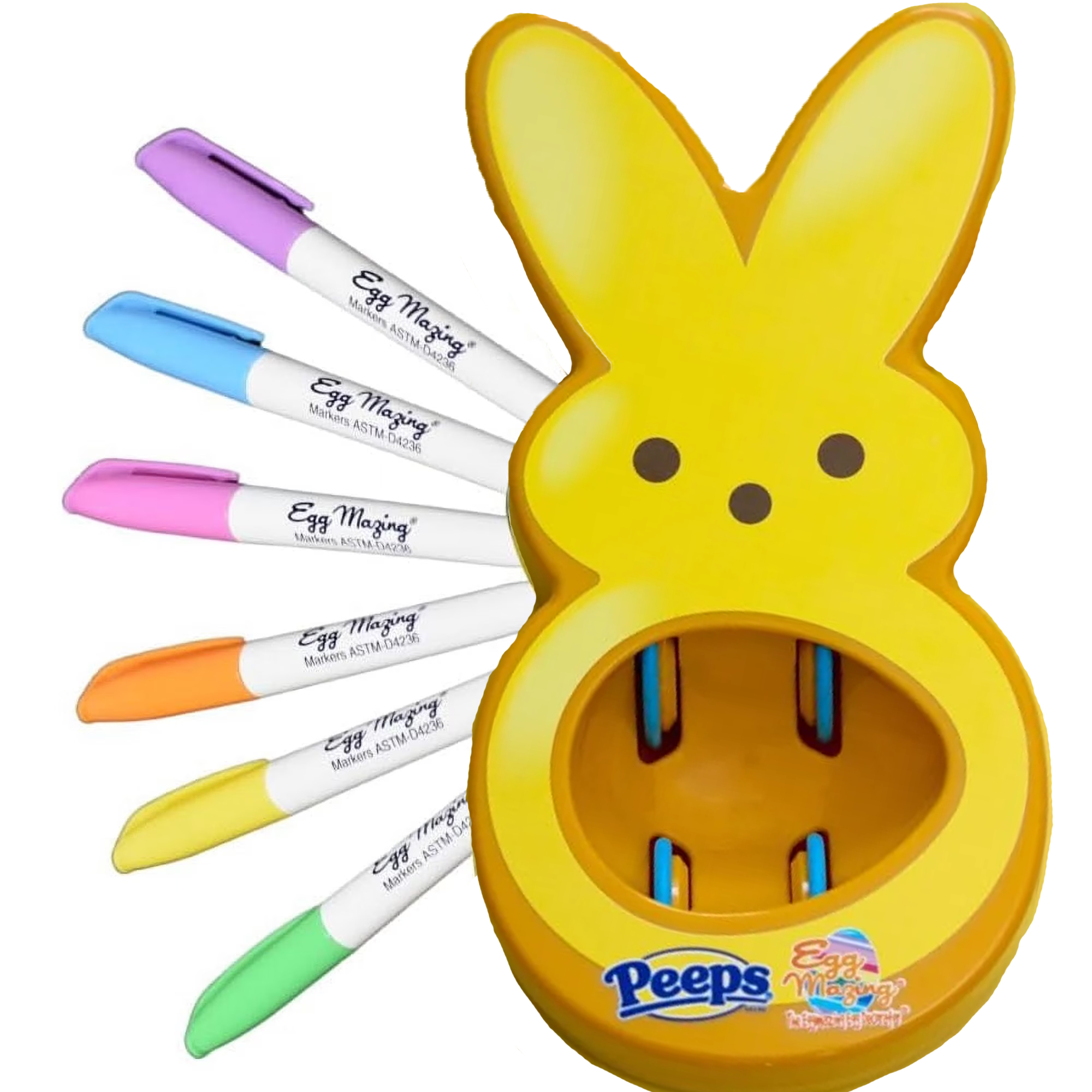 The Eggmazing Easter Peeps Bunny Egg Decorating Kit - Yellow