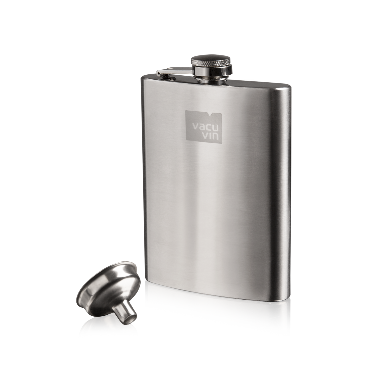 Vacu Vin Stainless Steel Hip Flask – 8oz.
