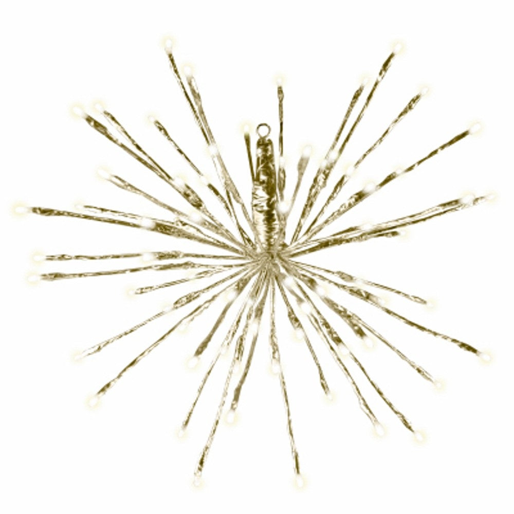 LED Radiant Blast Light Sphere Decoration in Gold - Warm White – 24"