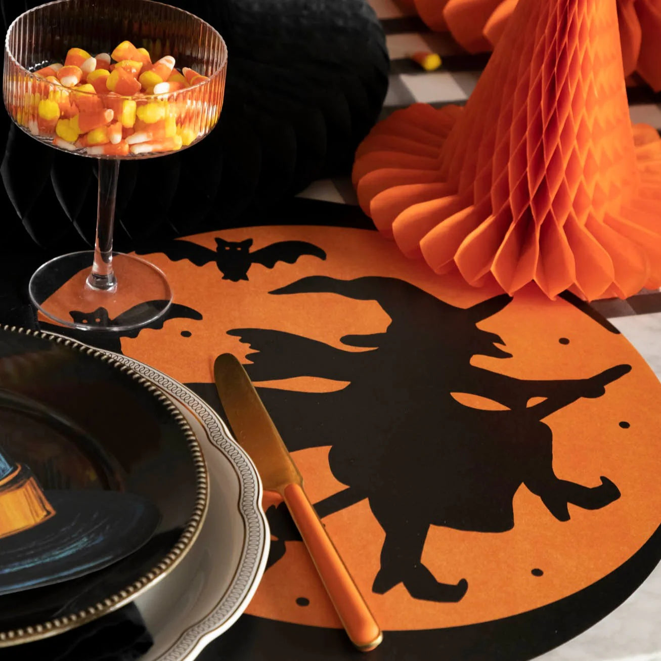 Hester & Cook Paper Placemats - Die-Cut Wicked Witch Placemat – Pack of 12
