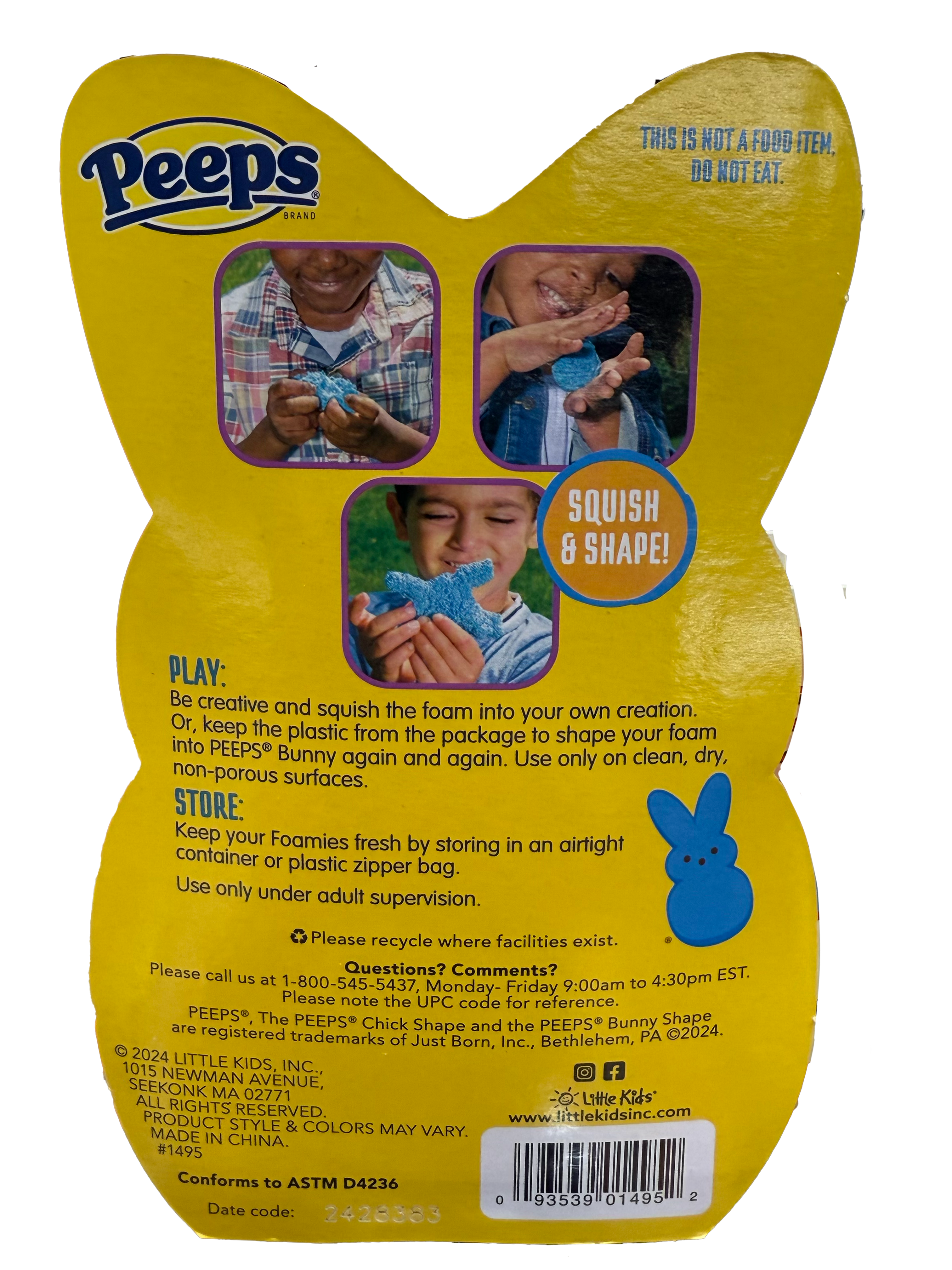 Little Kids Peeps Foamies Squish & Shape Toy – Assorted Colors – Each Sold Separately