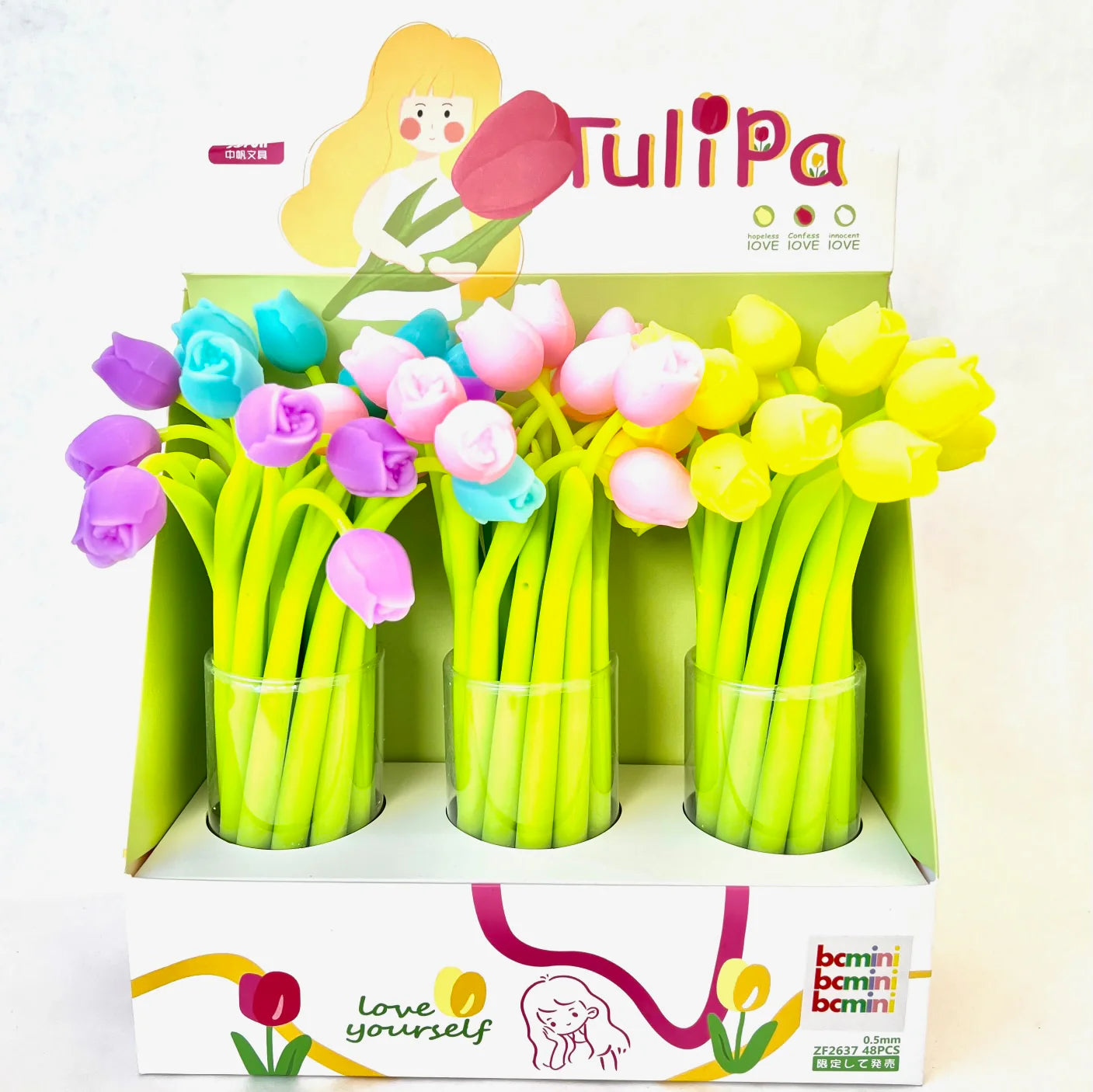 Tulip Flower Wiggle Gel Pen – Assorted Colors – Each Pen Sold Separately