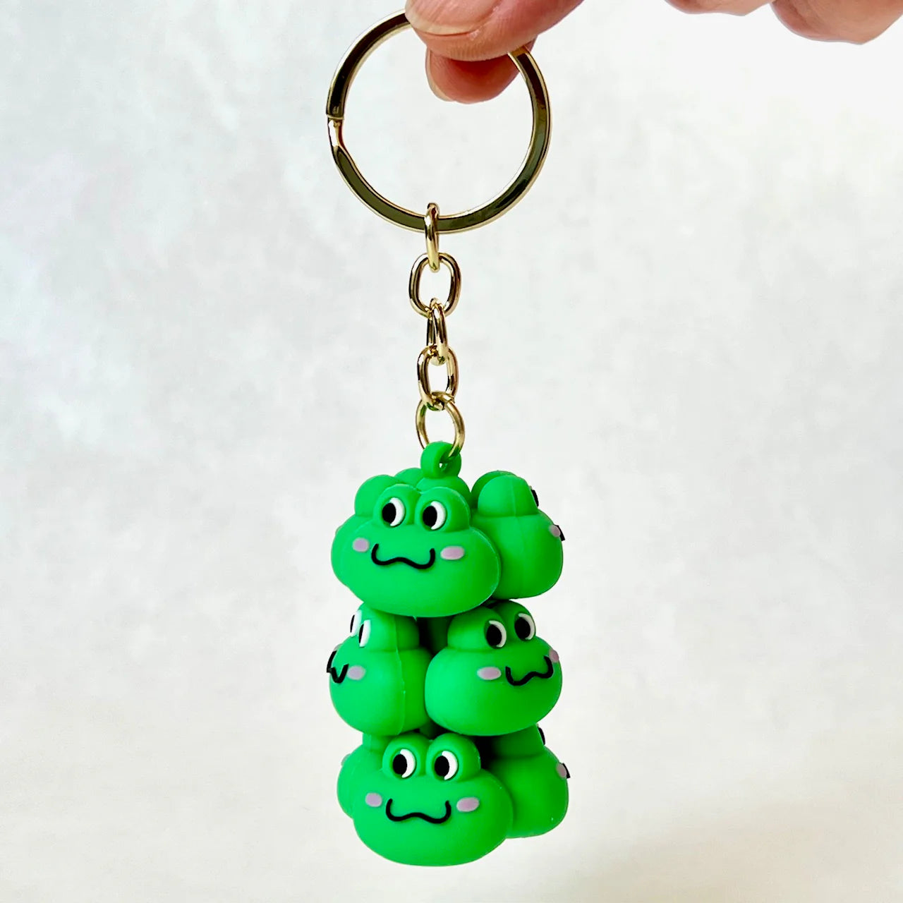 Silly Animals Frog Family Key Charm