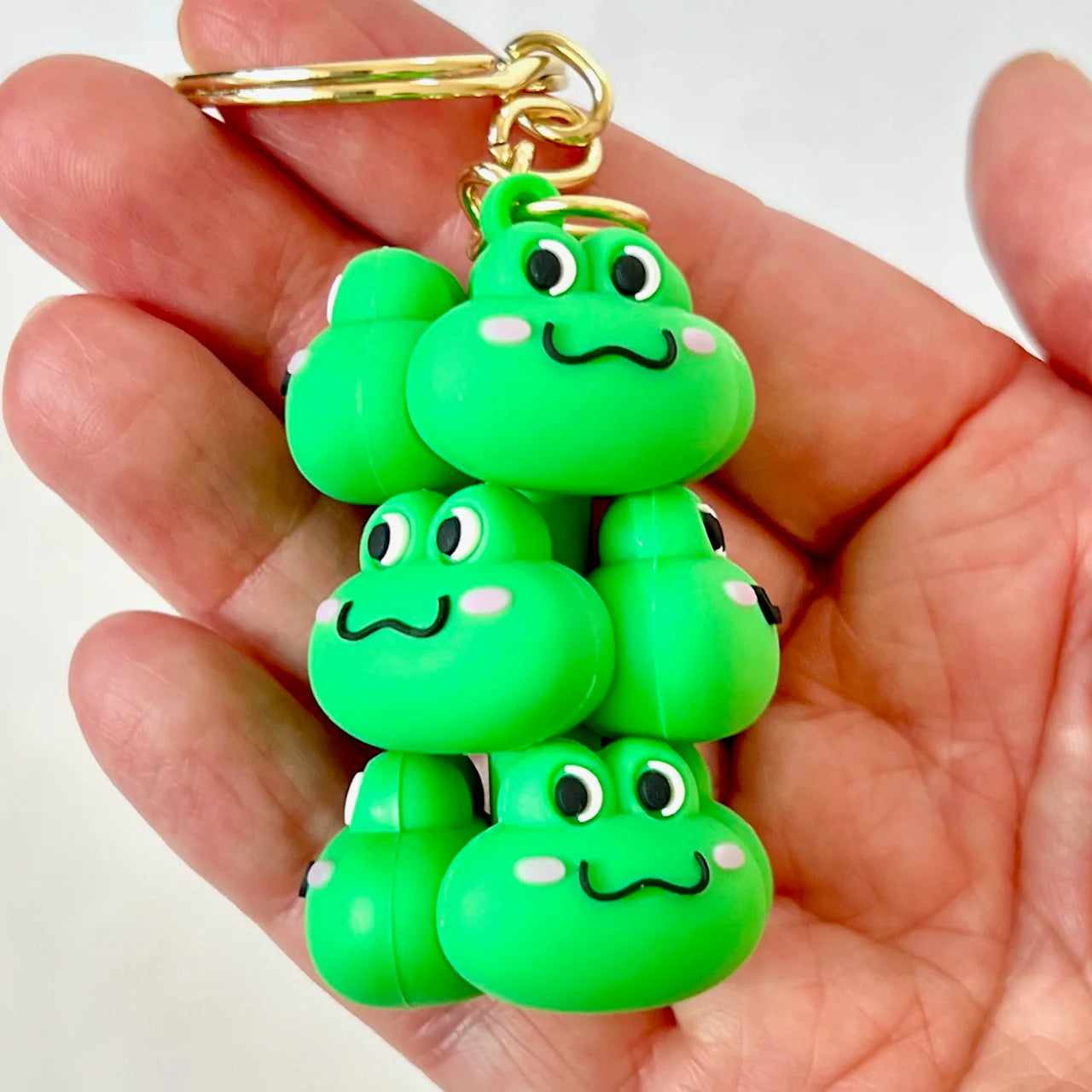 Silly Animals Frog Family Key Charm