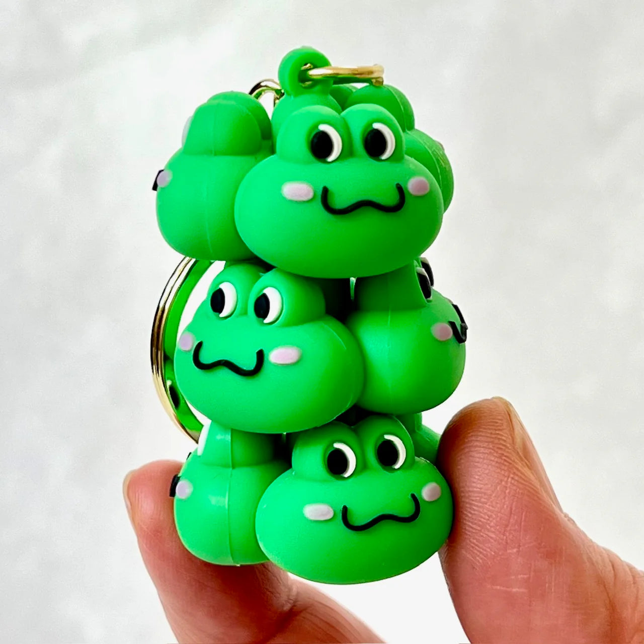 Silly Animals Frog Family Key Charm