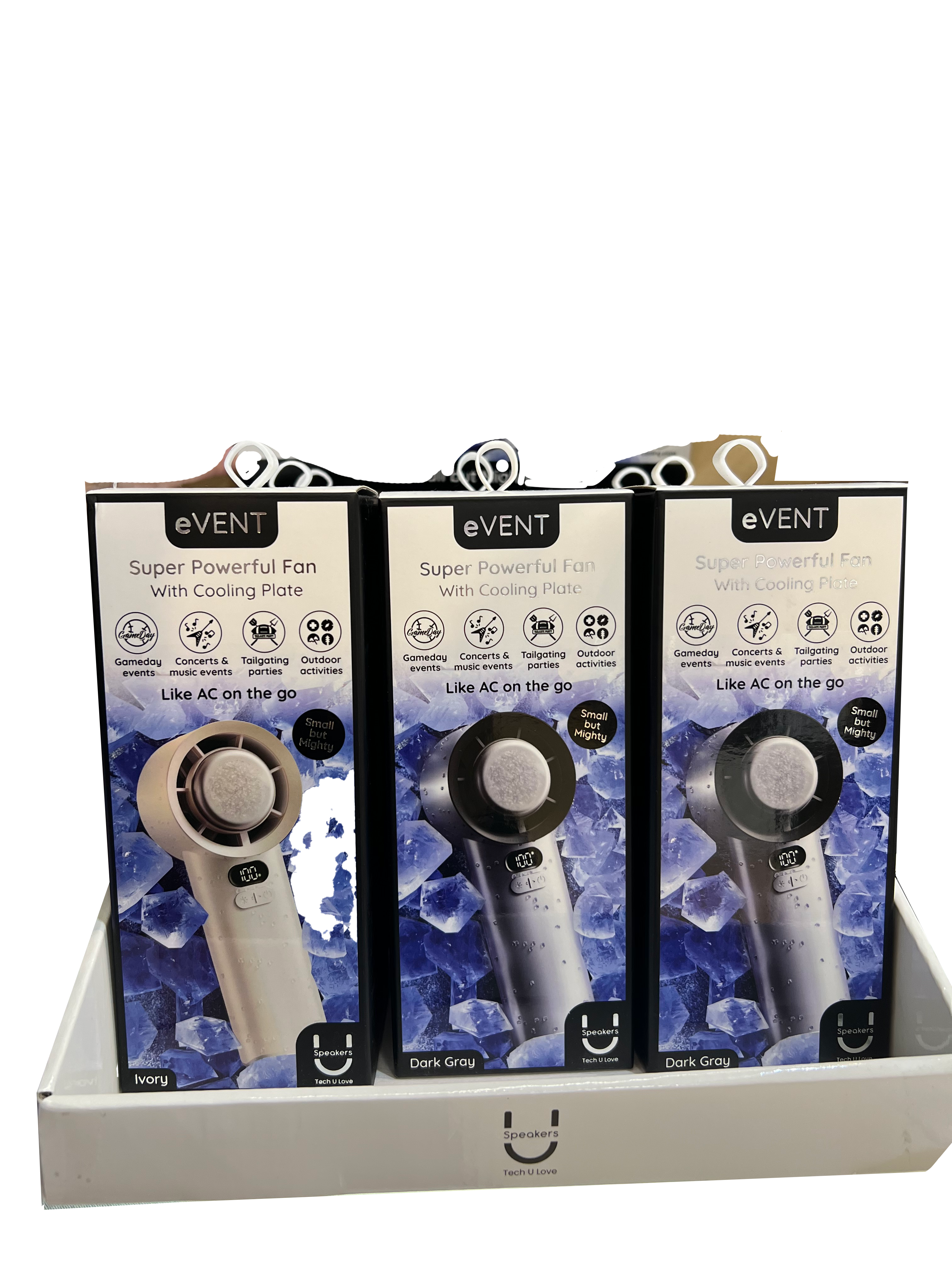 Fashionit eVENT Super Powerful Hand Held Fan With Cooling Plate – Ivory