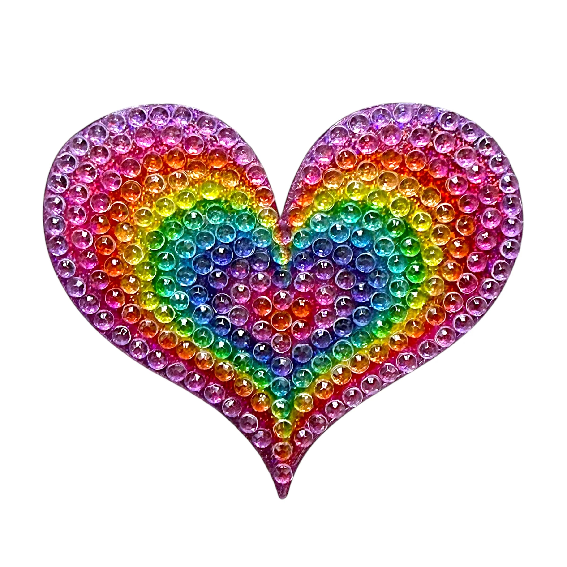 StickerBeans New Terez Sparkle Sticker – 2" – Pastel Groovy Heart