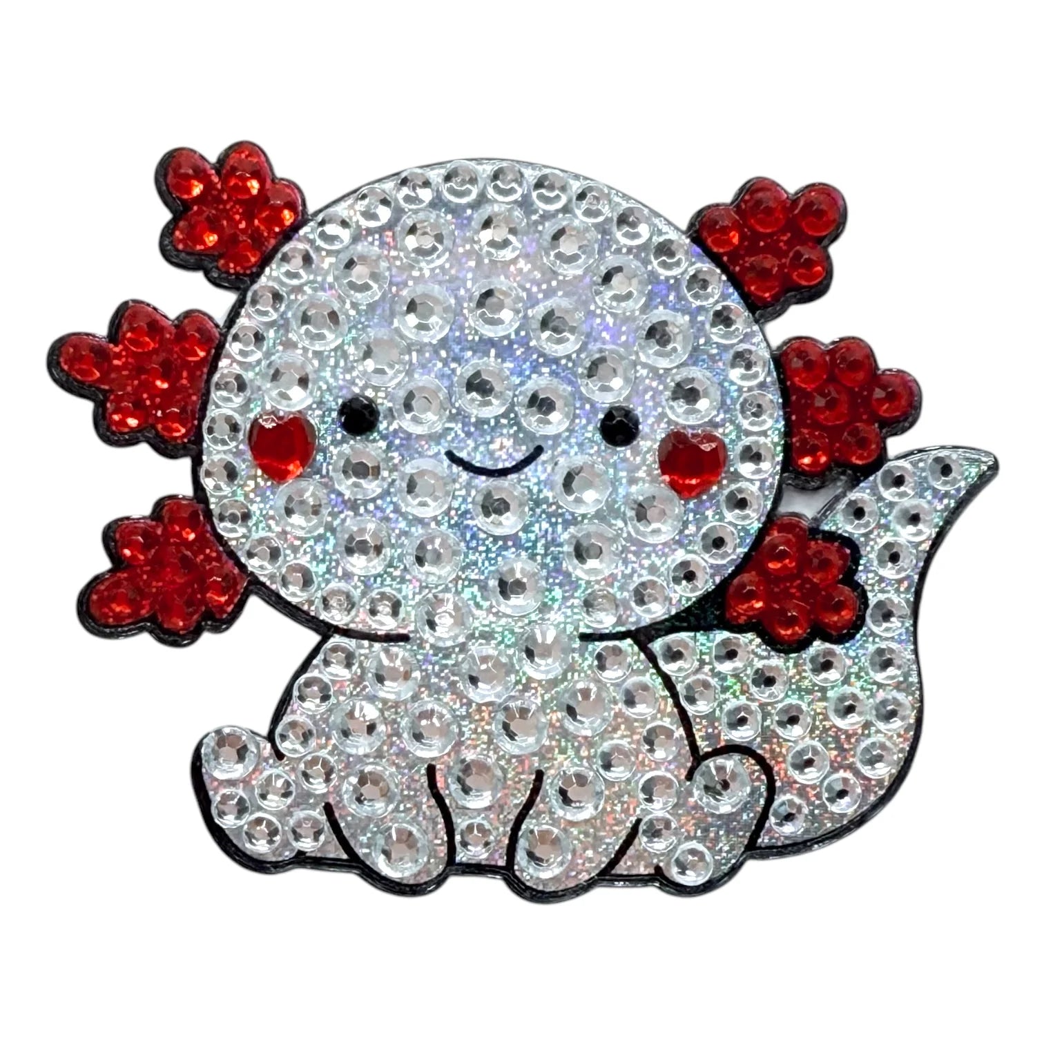 StickerBeans "Squad" Axolotl Rose Limited Edition Sparkle Sticker – 2"