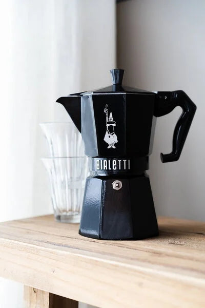 Bialetti Moka Express Exclusive Stovetop Espresso Maker – 6 Cup – Black