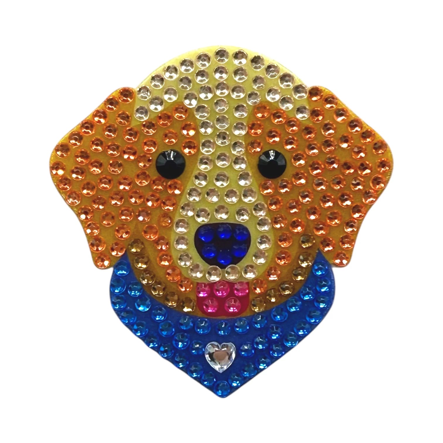 StickerBeans Caring Canine "Sunny" – 2" Sparkle Sticker – Each Purchase Includes a Donation to MSKCC