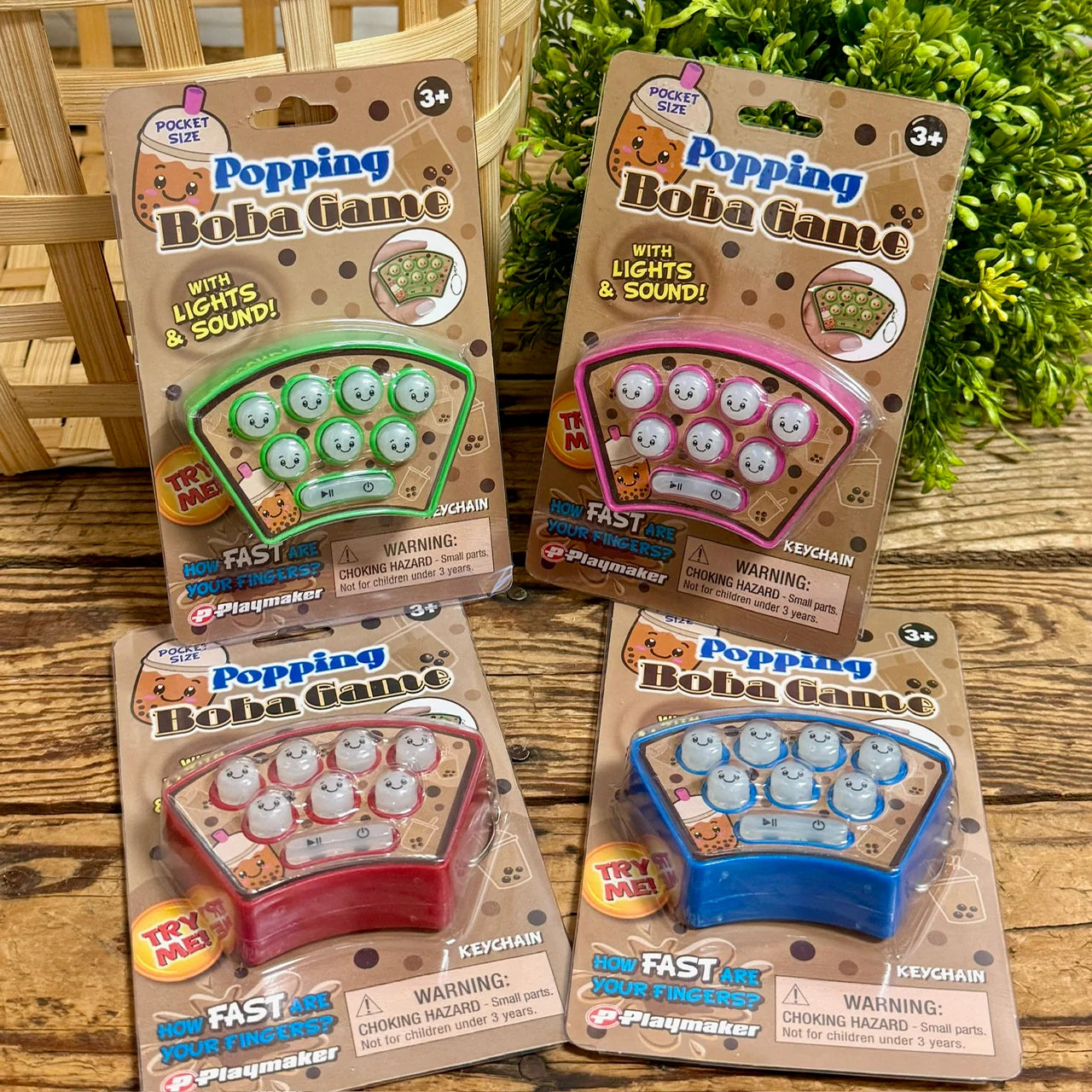 Popping Boba Game Light Up Pocket Size Electronic Game – Assorted – Each Sold Separately