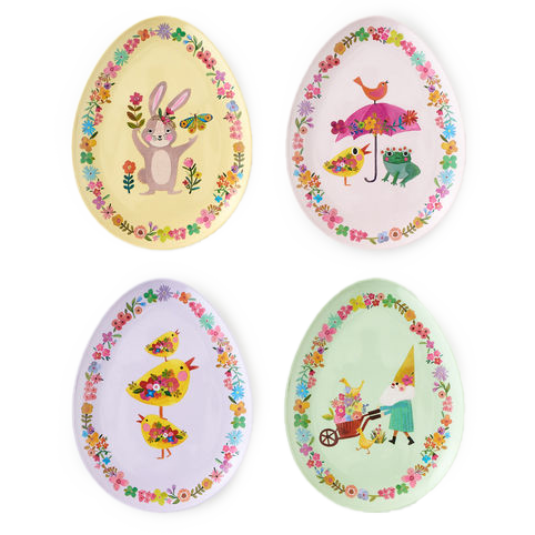 Melamine Easter Egg Plates – ASSORTED STYLES - SOLD INDIVIDUALLY