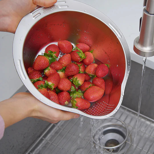 Joyce Chen Rice Washer & Colander Rust-Resistant Stainless Steel – 9.5" dia. x 5"