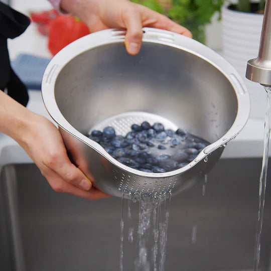 Joyce Chen Rice Washer & Colander Rust-Resistant Stainless Steel – 9.5" dia. x 5"