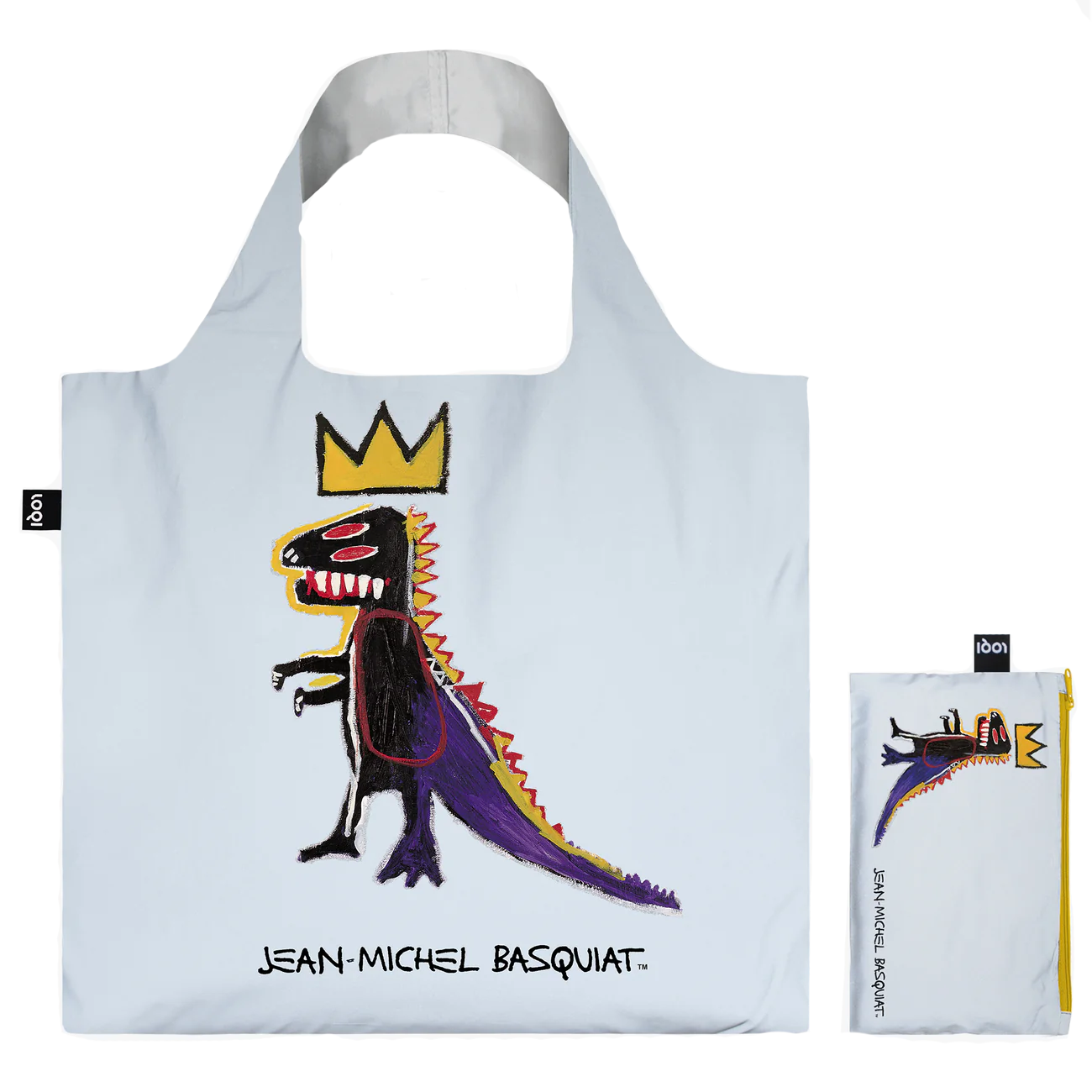 LOQI Reflective Reusable Tote Bag – Jean-Michel Basquiat Pez Dispenser