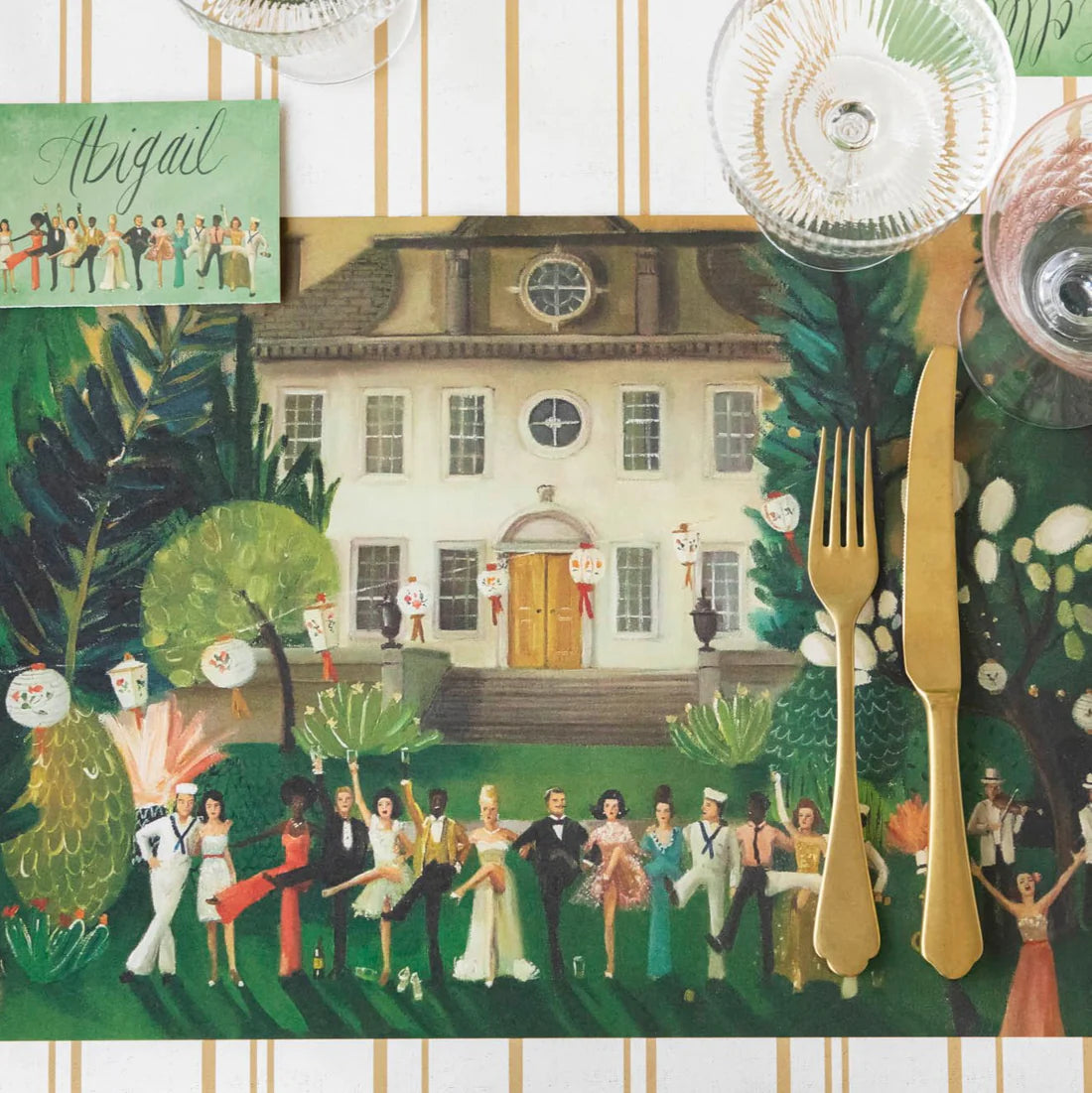 Hester & Cook Paper Placemats - High Kick – 18 Per Package