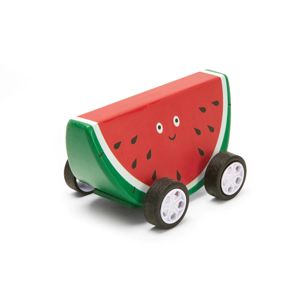 Kikkerland Fruit-Fun Pullback Cars – Assorted Styles – SOLD INDIVIDUALLY