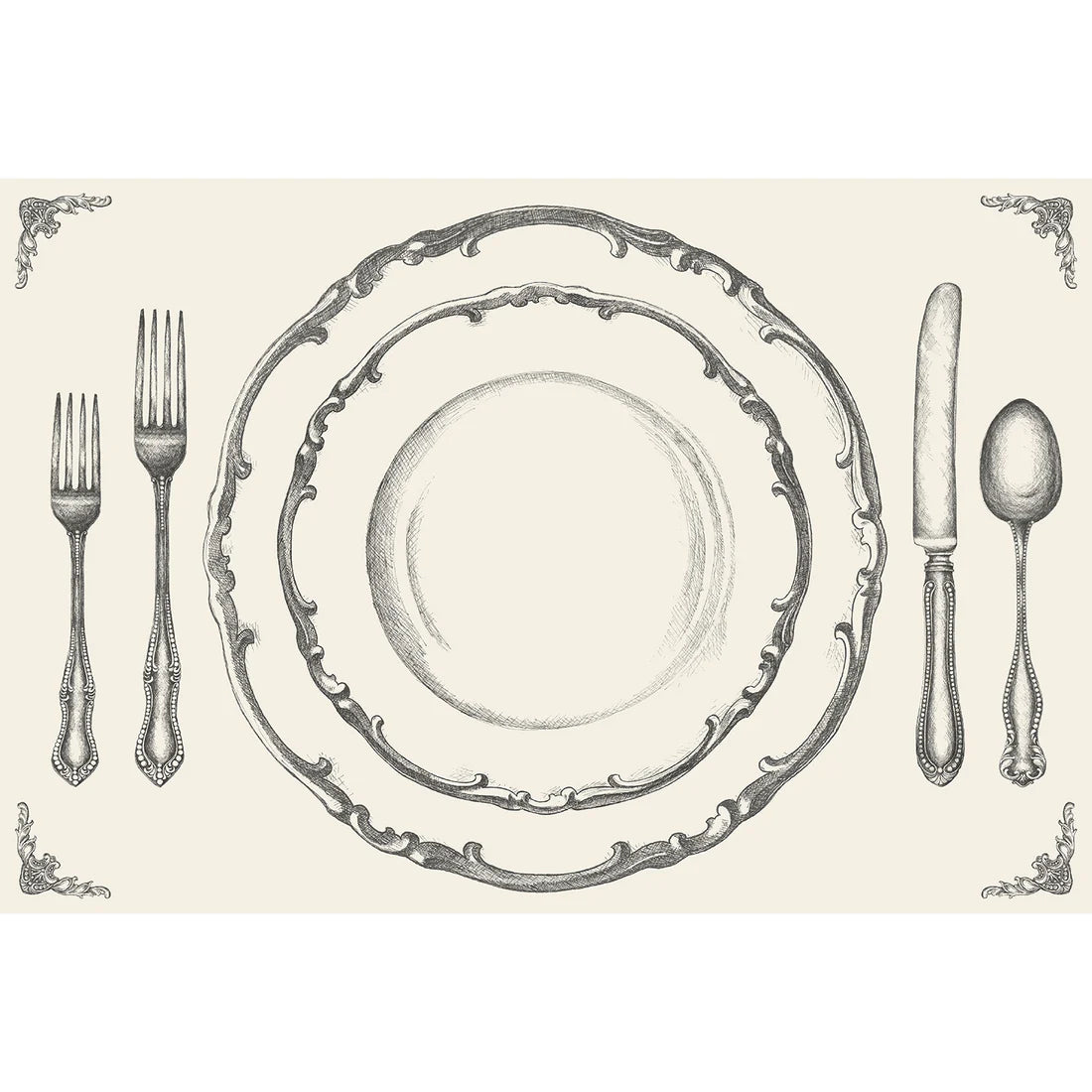 Hester & Cook Paper Placemats - Perfect Setting – 18 Per Package