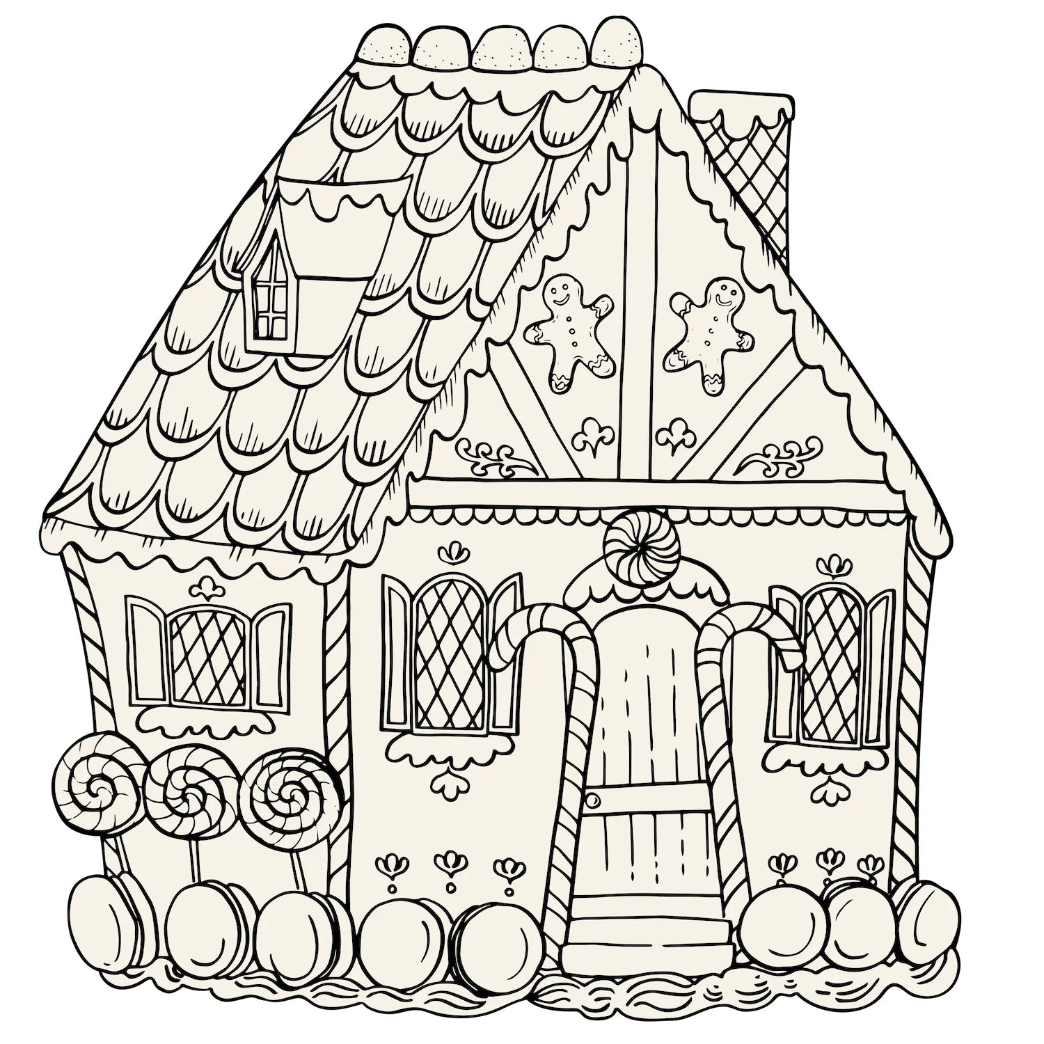 Hester & Cook Die-Cut Coloring Paper Placemats – Gingerbread House – Pack of 12