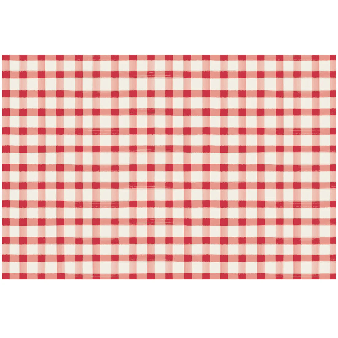 Hester & Cook Paper Placemats - Red Painted Check – 18 Per Package